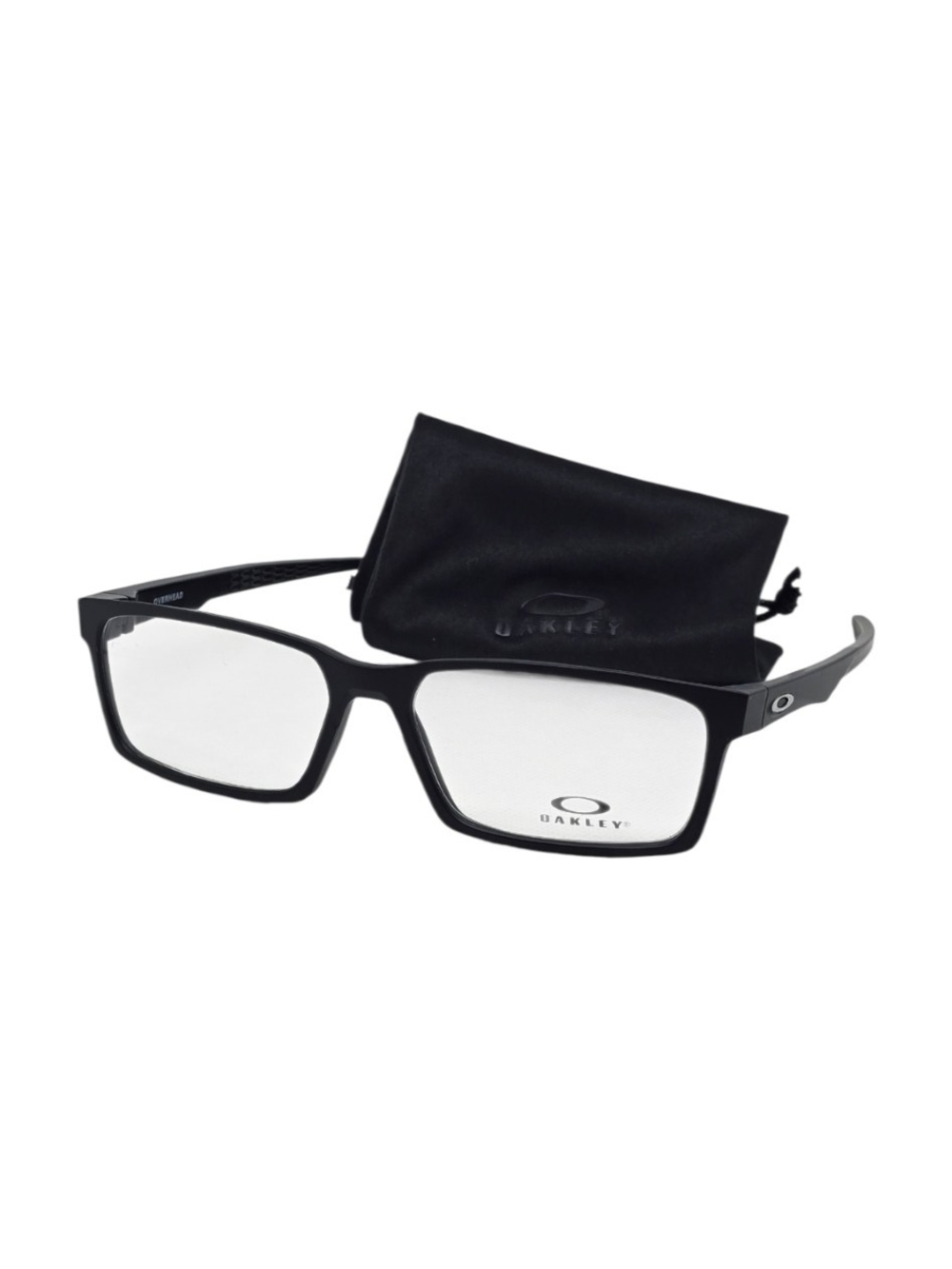 Oakley Men's Rectangular Black Eyeglass Frame